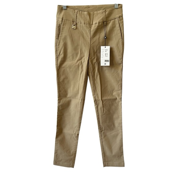 NWT DAILY SPORTS MAGIC GOLF PANTS 6 TAN STRAIGHT LEG STRETCH MINIMALIST - Picture 1 of 11